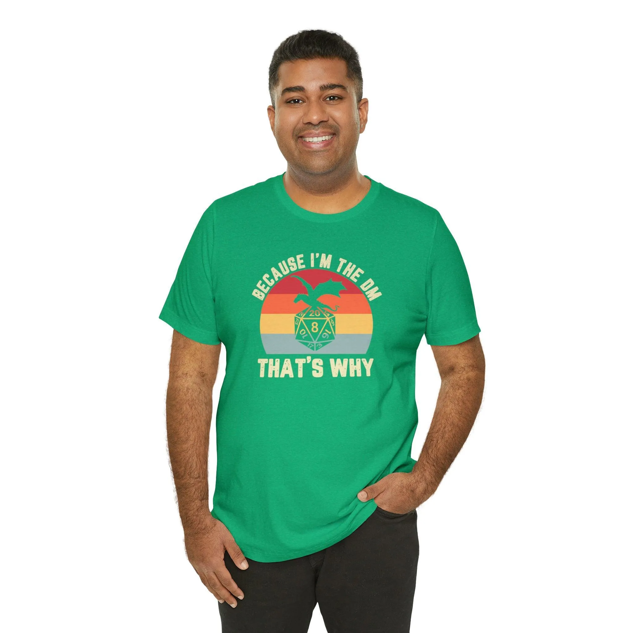 Because I'm the DM That's Why retro tee | Dm gift DM shirt | Dungeon Master gift | dnd tshirt | Nerd tshirt | dungeons and dragons gaming