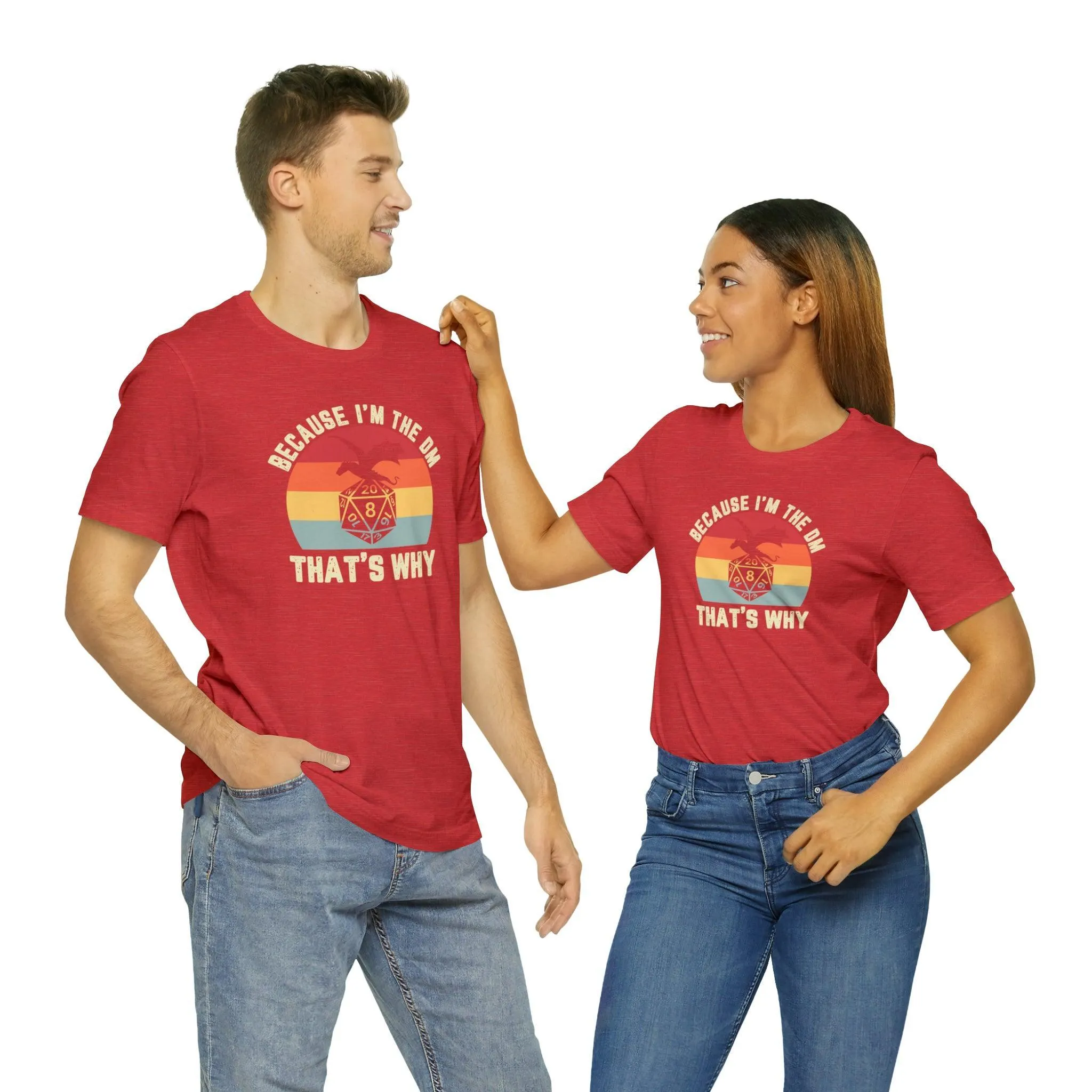 Because I'm the DM That's Why retro tee | Dm gift DM shirt | Dungeon Master gift | dnd tshirt | Nerd tshirt | dungeons and dragons gaming