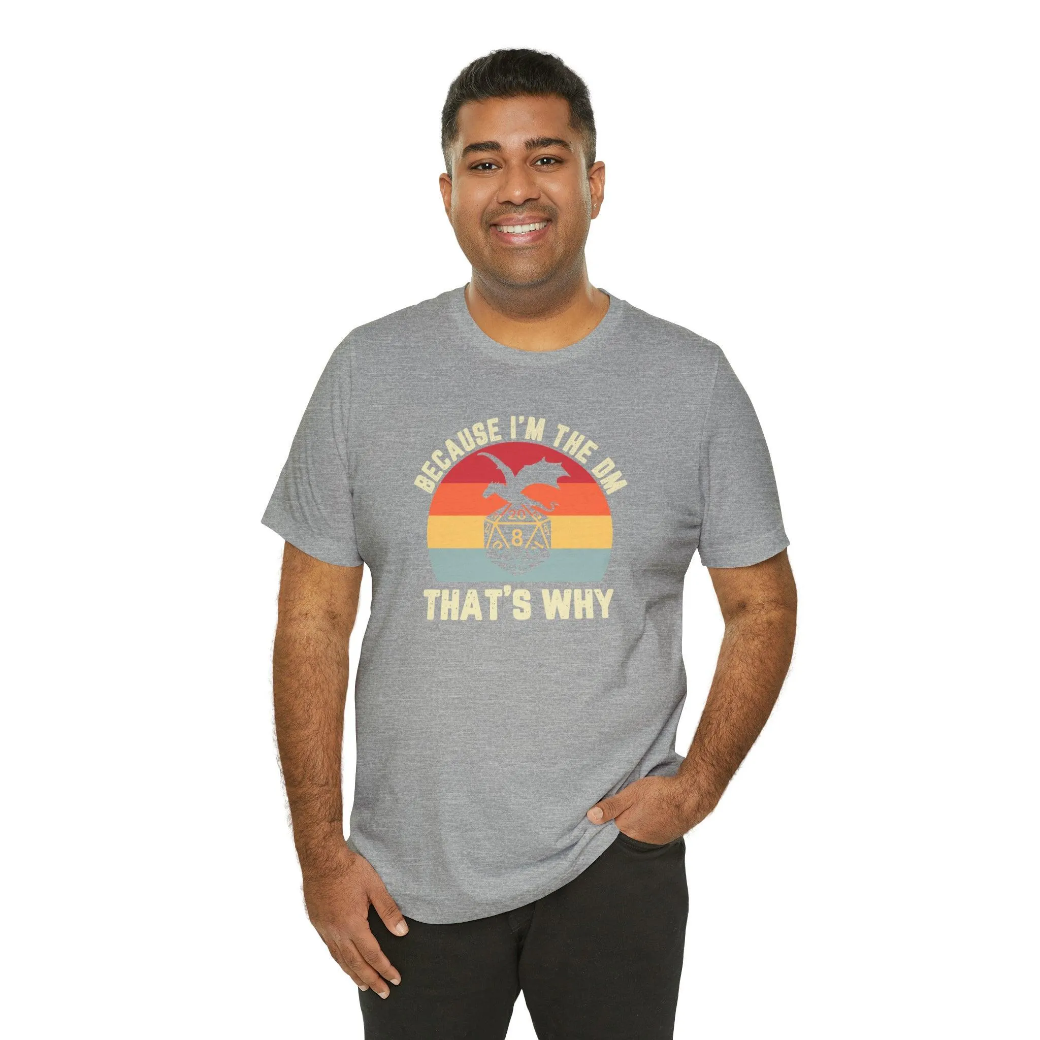 Because I'm the DM That's Why retro tee | Dm gift DM shirt | Dungeon Master gift | dnd tshirt | Nerd tshirt | dungeons and dragons gaming