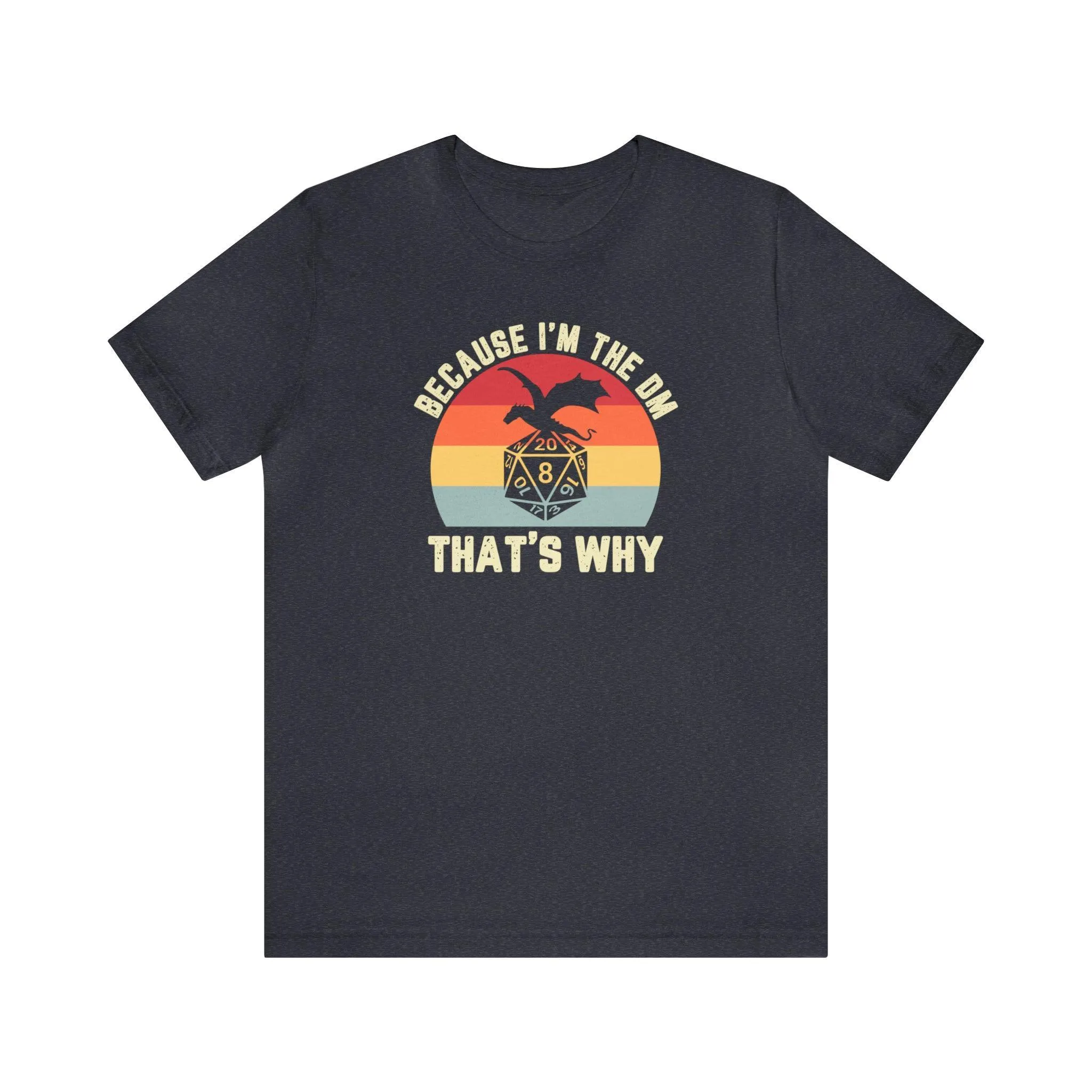 Because I'm the DM That's Why retro tee | Dm gift DM shirt | Dungeon Master gift | dnd tshirt | Nerd tshirt | dungeons and dragons gaming