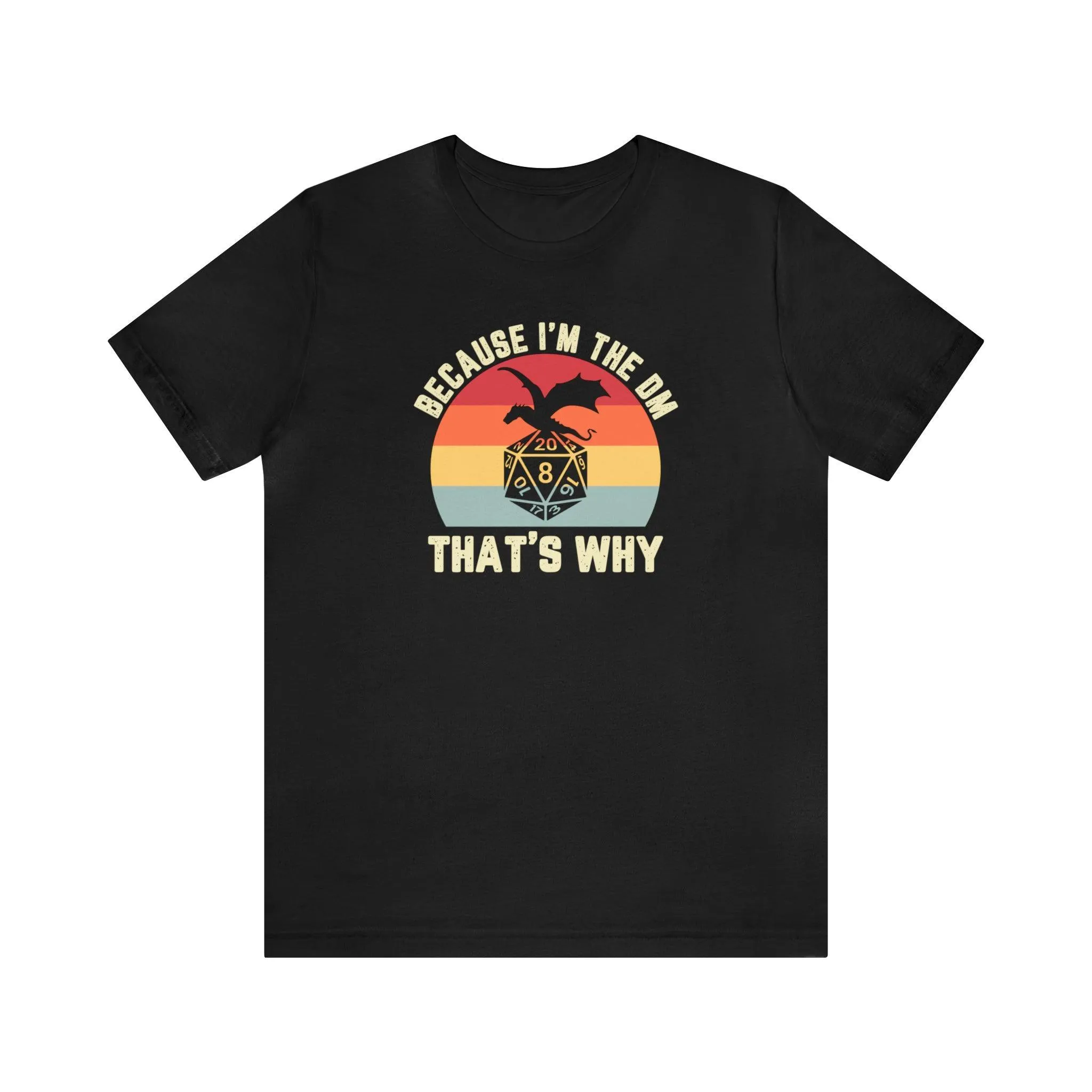 Because I'm the DM That's Why retro tee | Dm gift DM shirt | Dungeon Master gift | dnd tshirt | Nerd tshirt | dungeons and dragons gaming