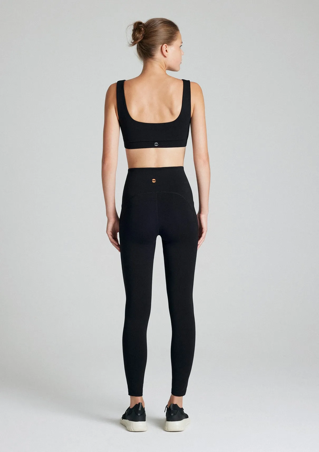 Black Active Thin Strap Top
