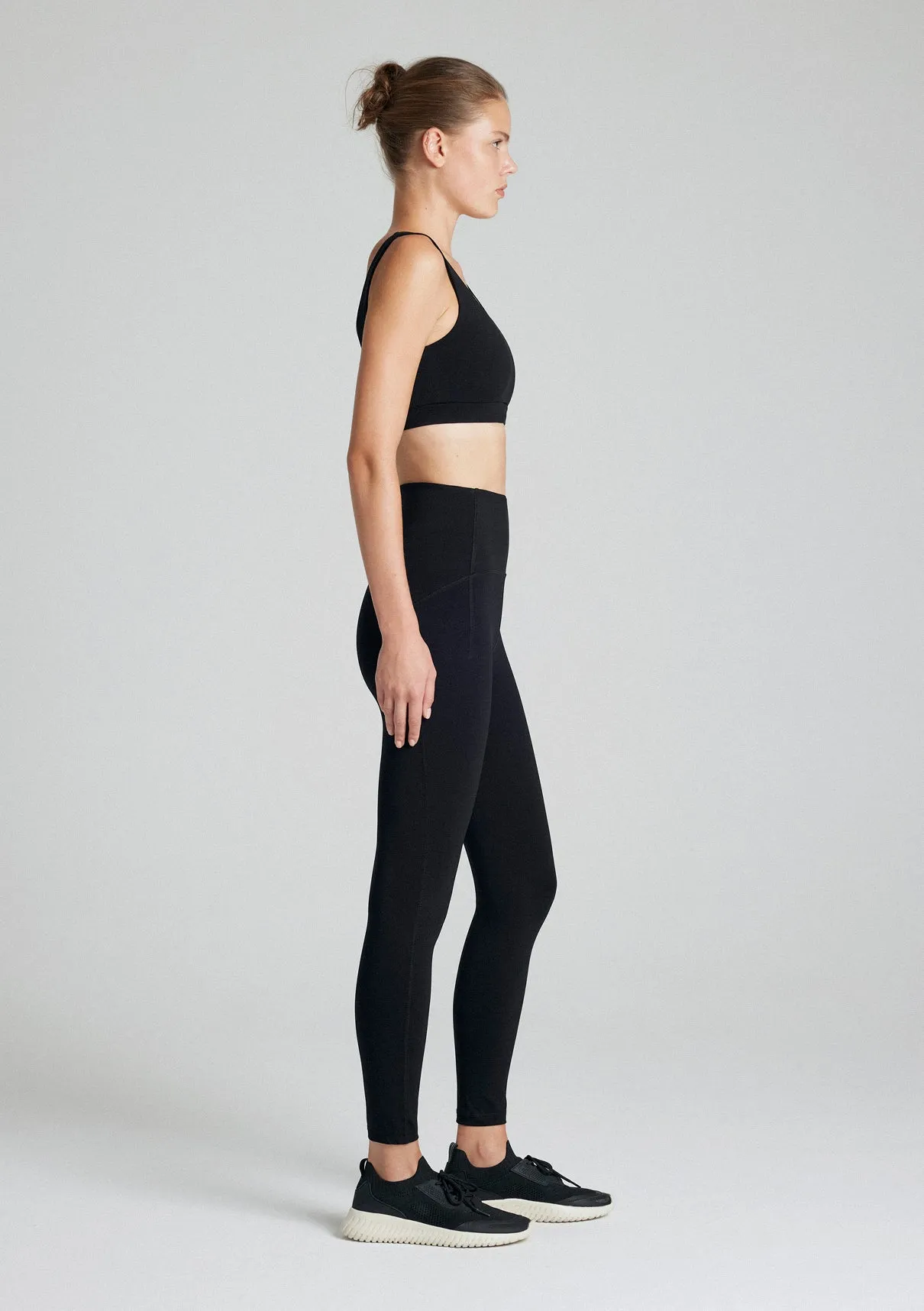 Black Active Thin Strap Top