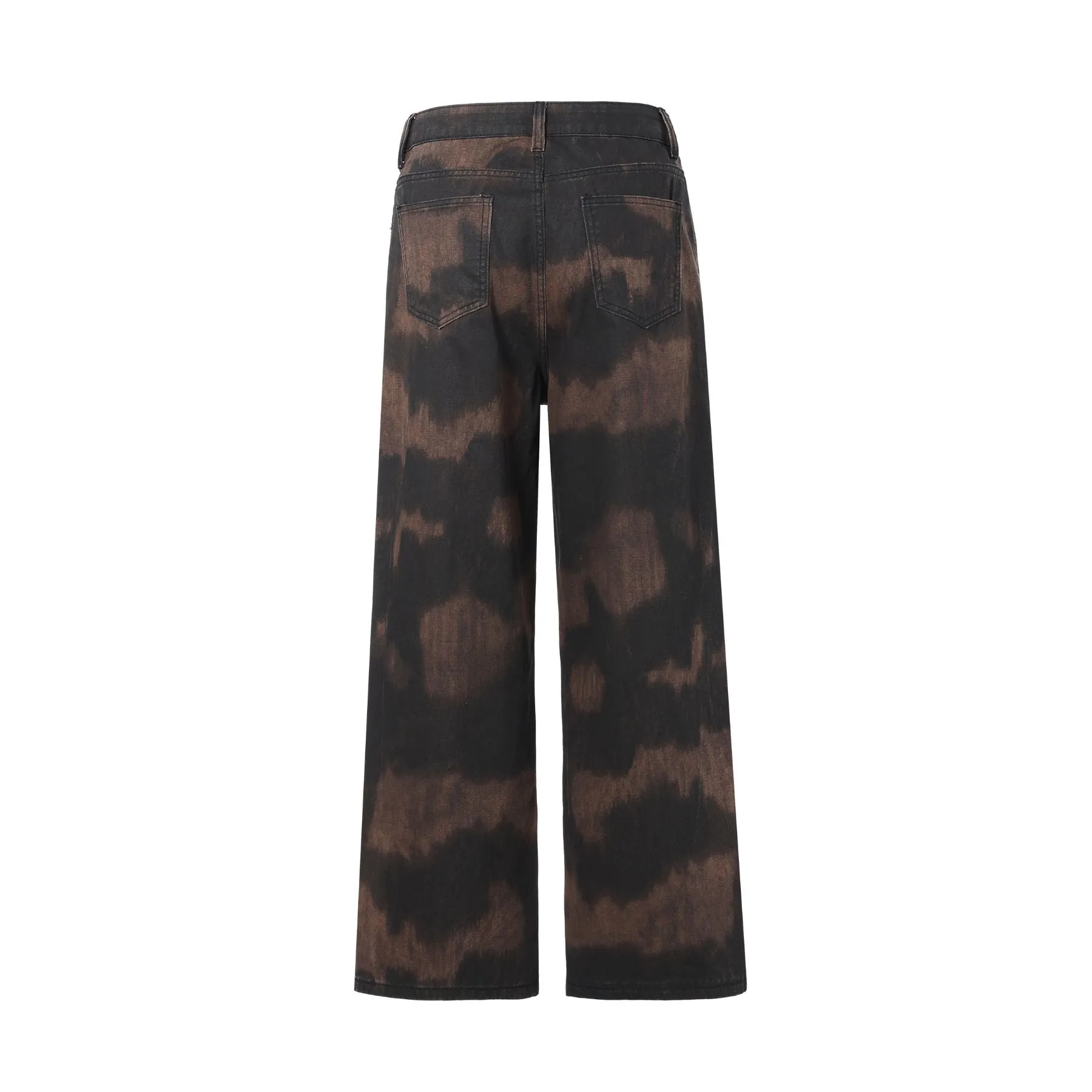 Black Camouflage Wide Leg Pants
