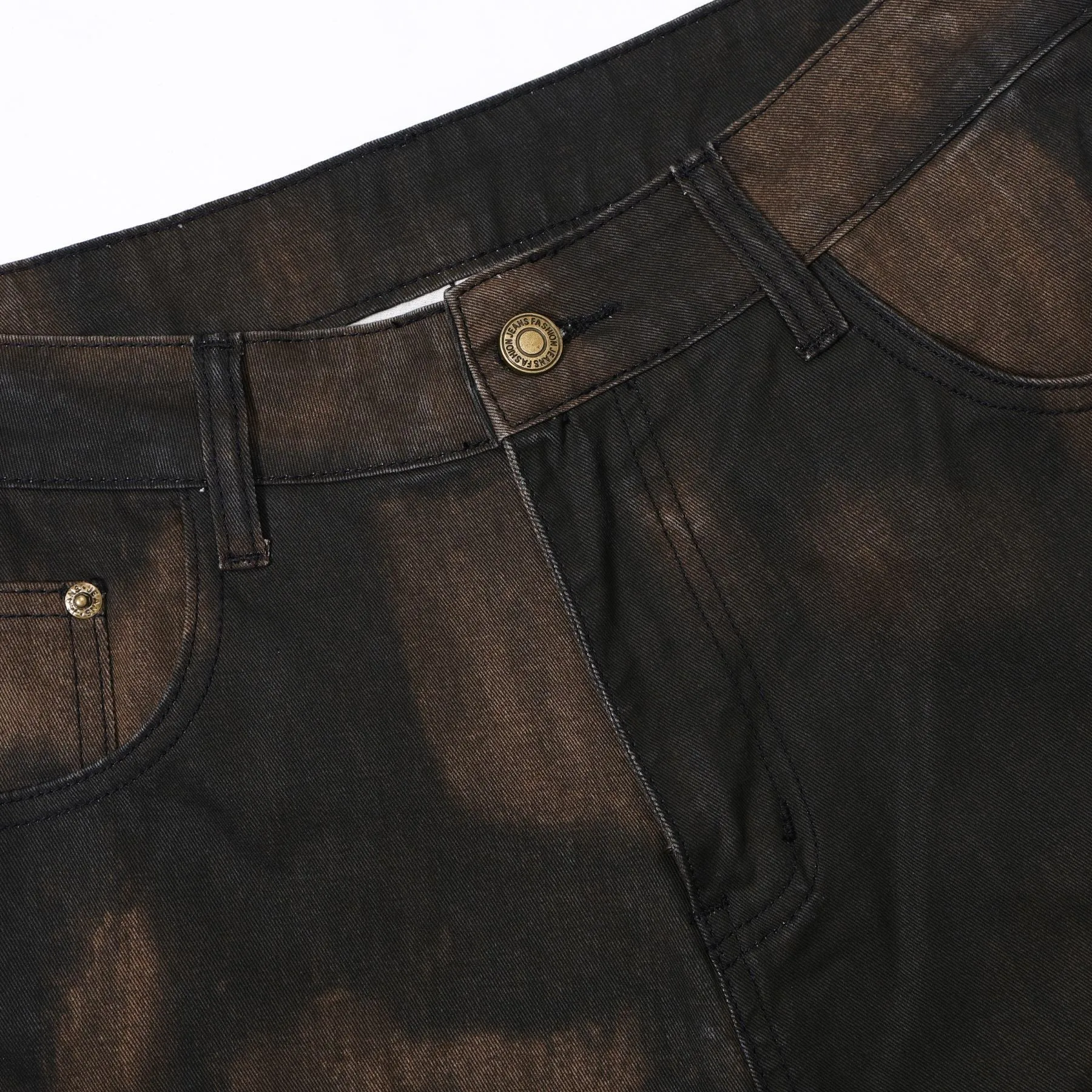 Black Camouflage Wide Leg Pants