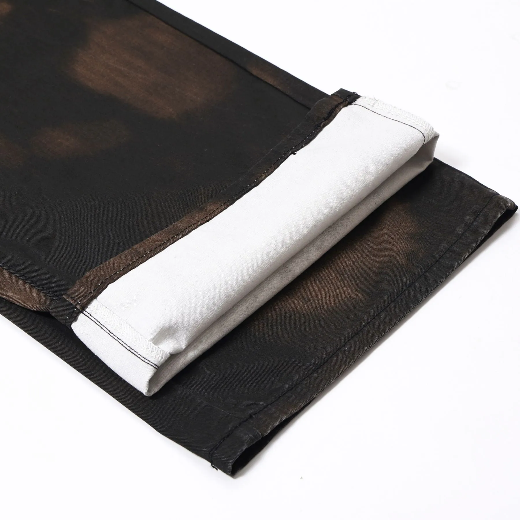 Black Camouflage Wide Leg Pants