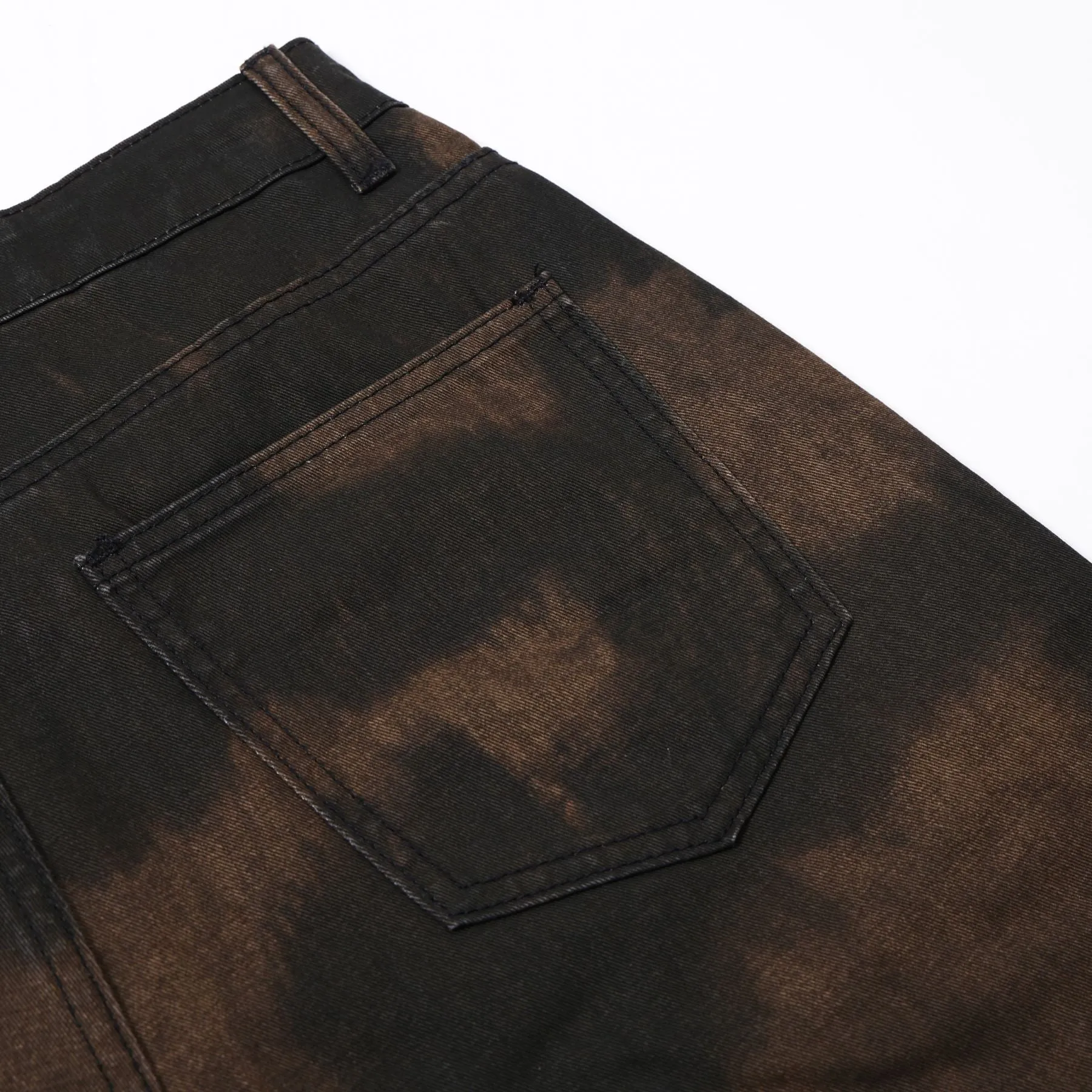 Black Camouflage Wide Leg Pants