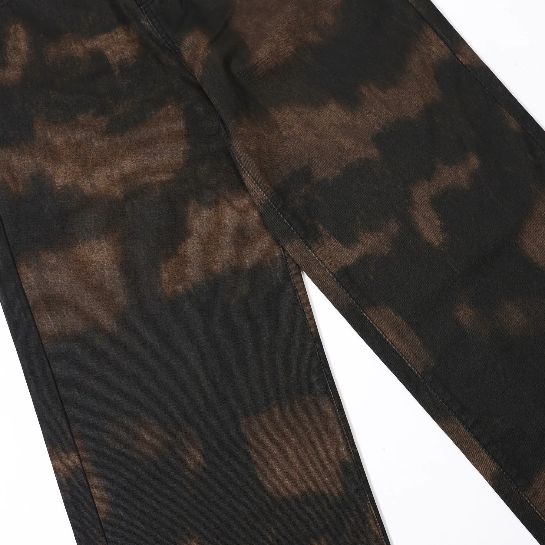Black Camouflage Wide Leg Pants