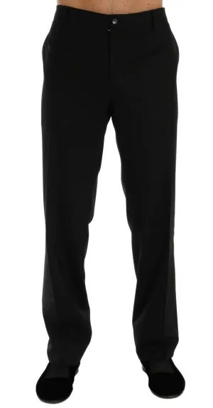 Black Wool Stretch Pants