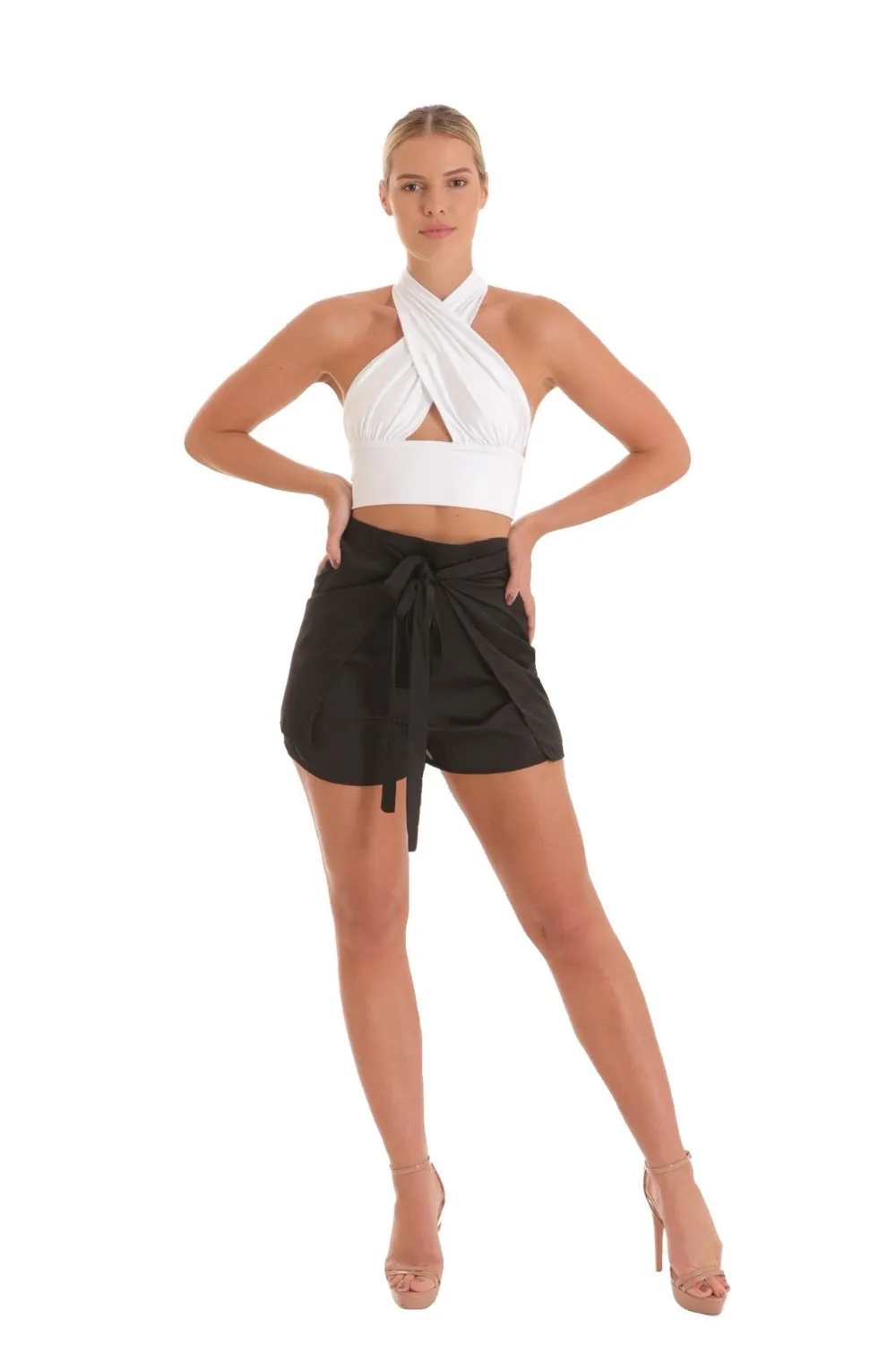 Blouse   Short Set - Black