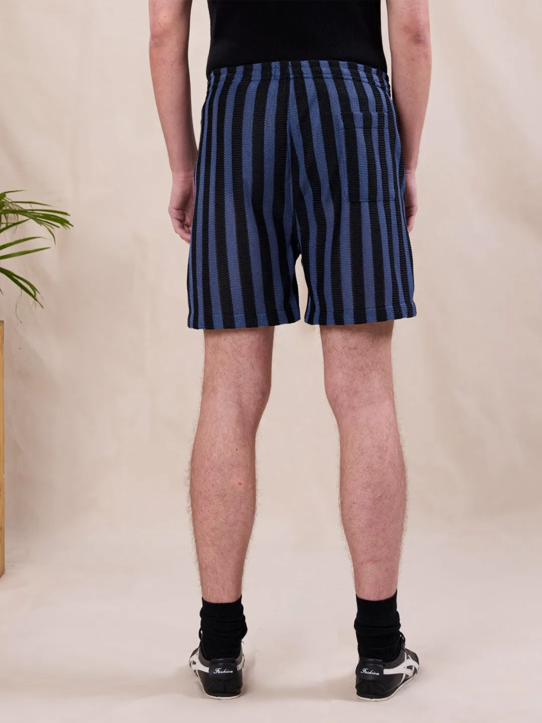 Blue Striped Shorts