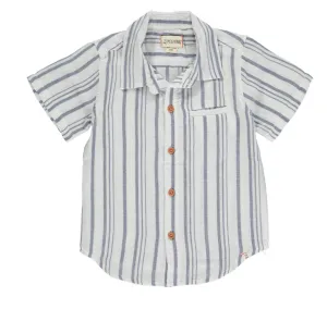 Blue/White Stripe Woven Top