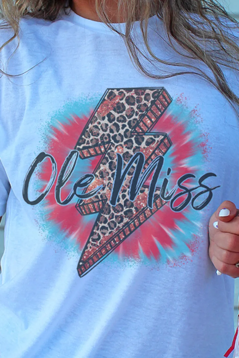 Bolt Ole Miss Unisex Poly-Rich Blend Tee