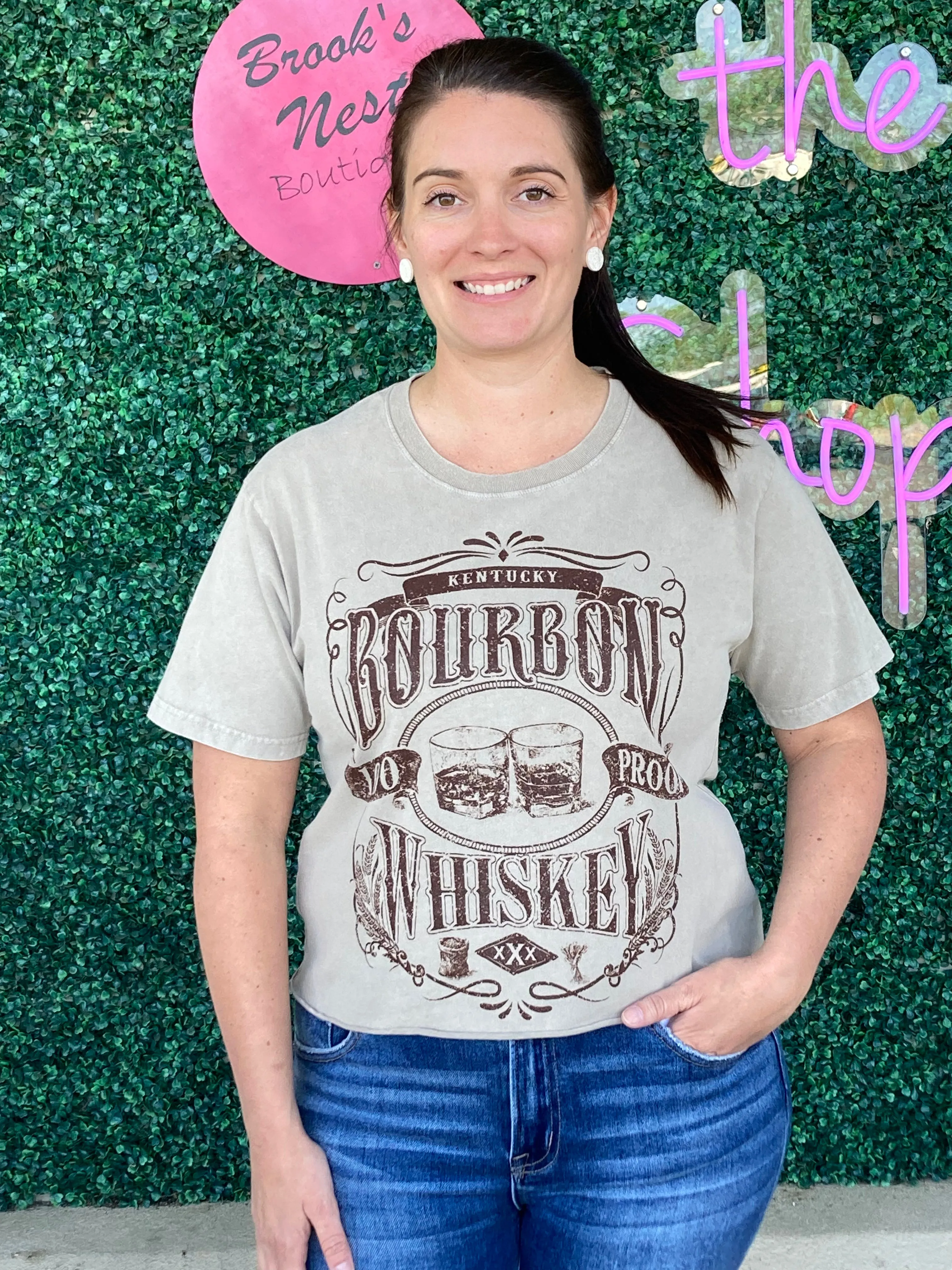 Bourbon Whiskey Cropped Tee