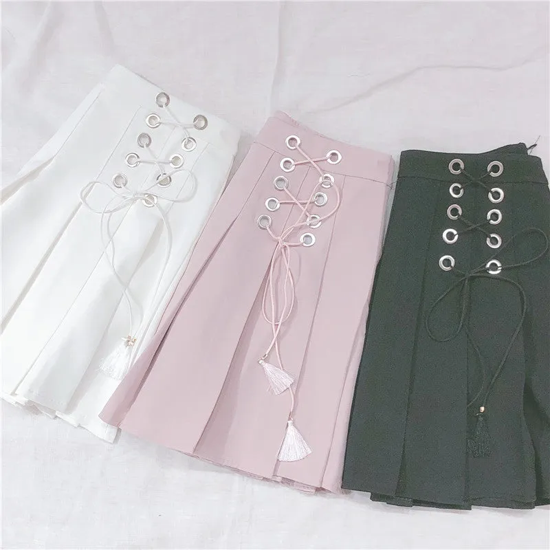 Bow tie high waist skirt    YC21464