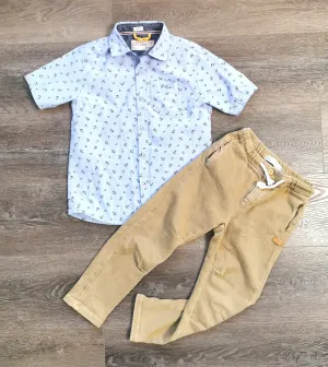 BOY SIZE 5/6 YEARS - ZARA Kids / FREE PLANET, 2 Piece Mix N Match Outfit EUC B24