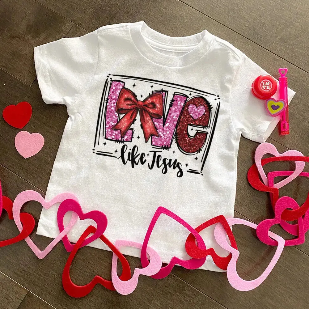 Boy Valentine's Day Heart Print Kids Shirt