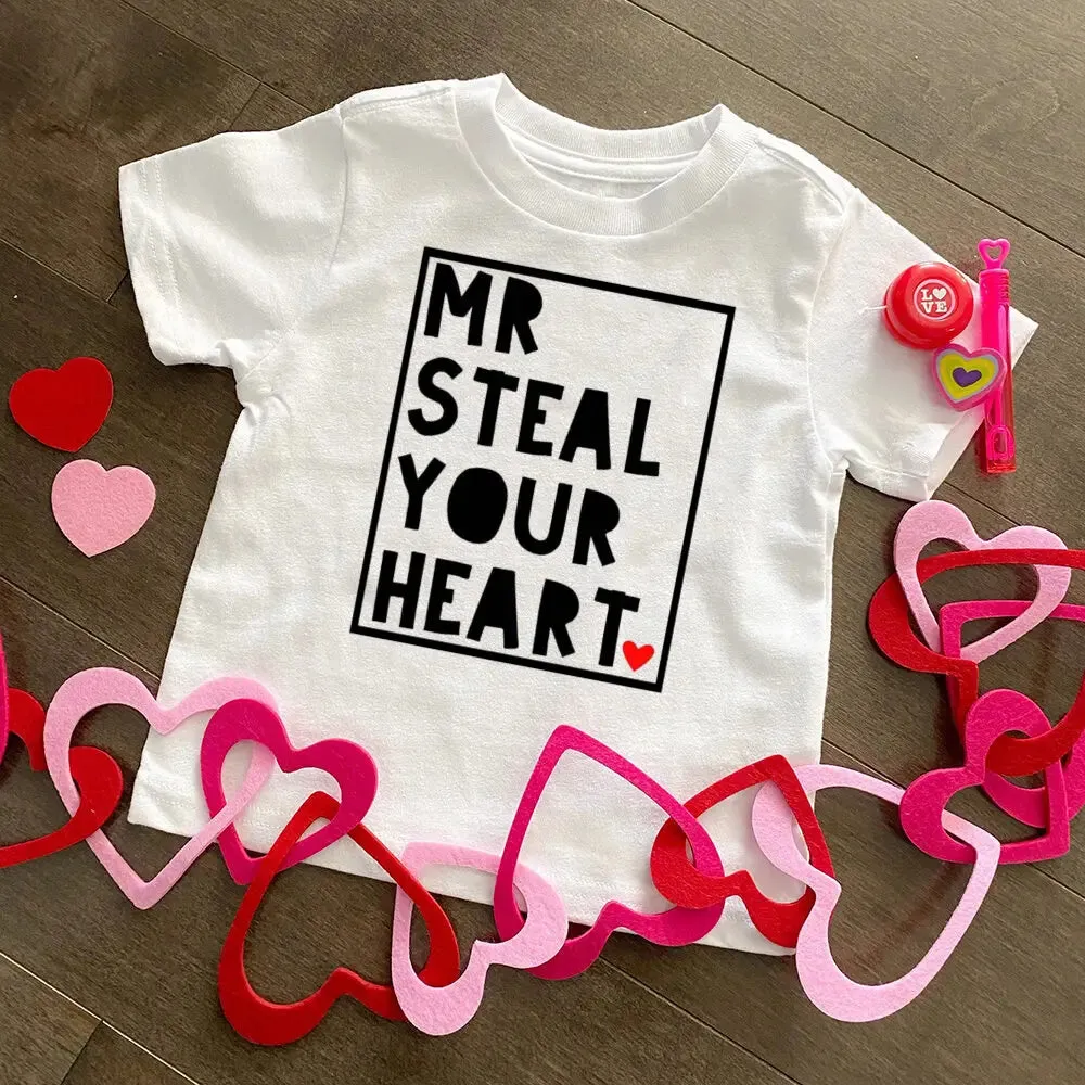 Boy Valentine's Day Heart Print Kids Shirt