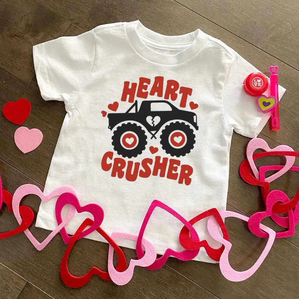 Boy Valentine's Day Heart Print Kids Shirt