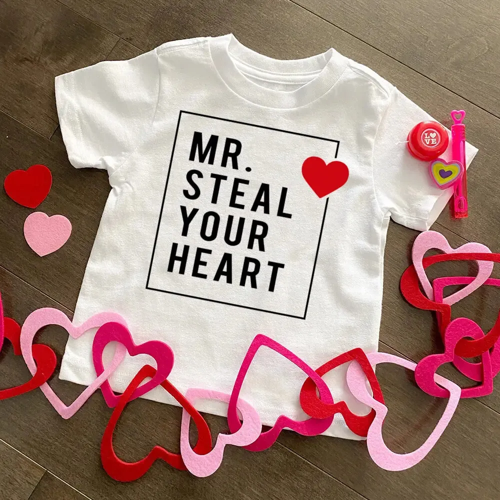 Boy Valentine's Day Heart Print Kids Shirt