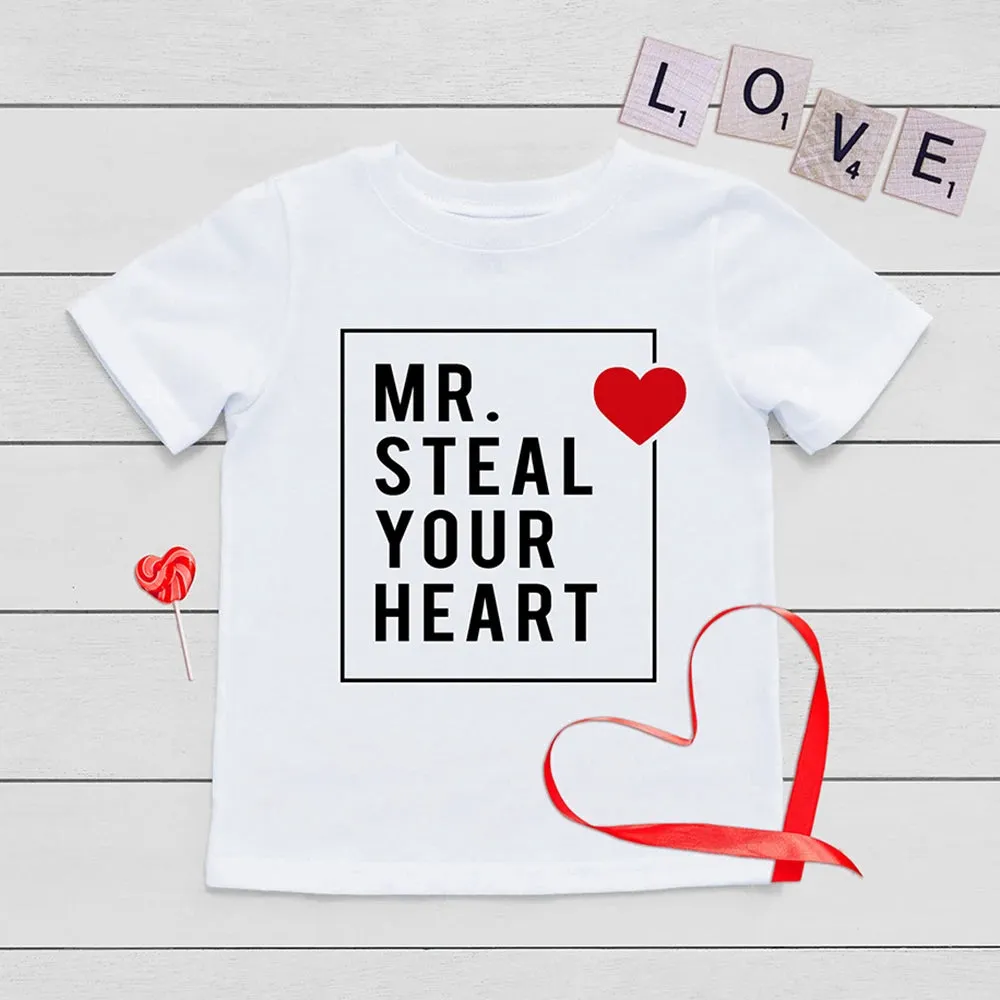 Boy Valentine's Day Heart Print Kids Shirt