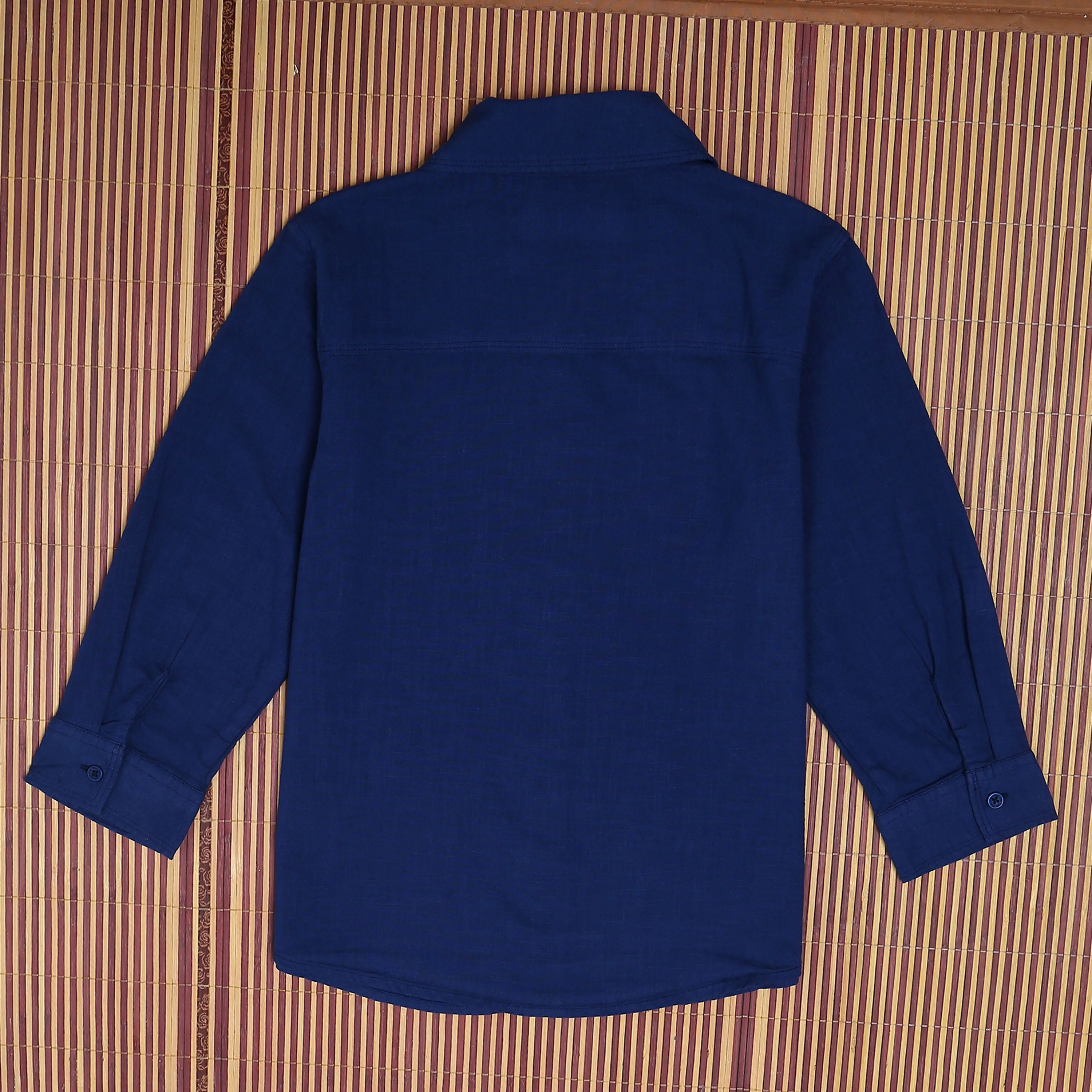 Boys Overdyed 3/4th Sleeve Vintage Shirt Dark Navy