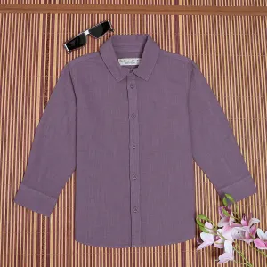 Boys Overdyed 3/4th Sleeve Vintage Shirt Electric Lavender