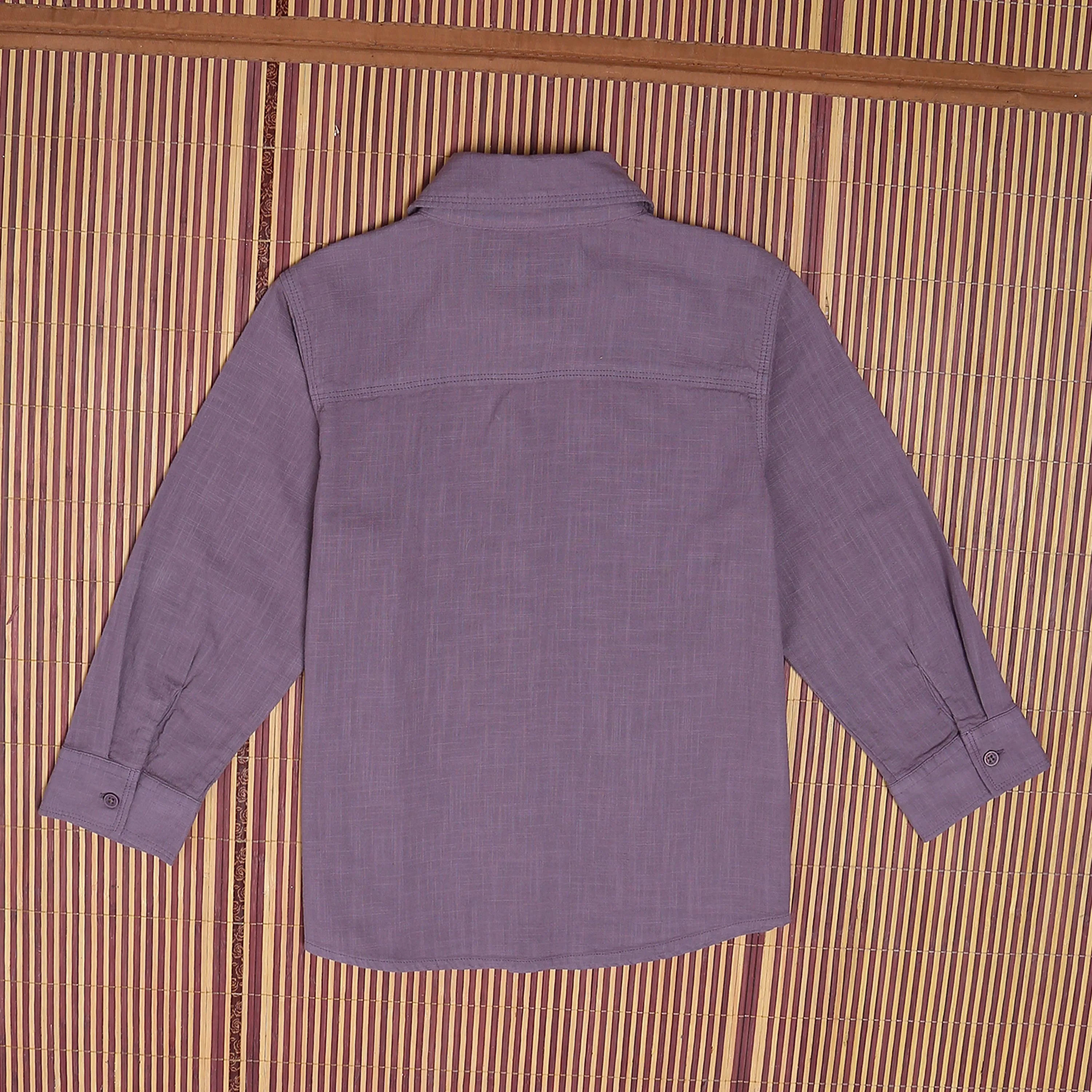 Boys Overdyed 3/4th Sleeve Vintage Shirt Electric Lavender