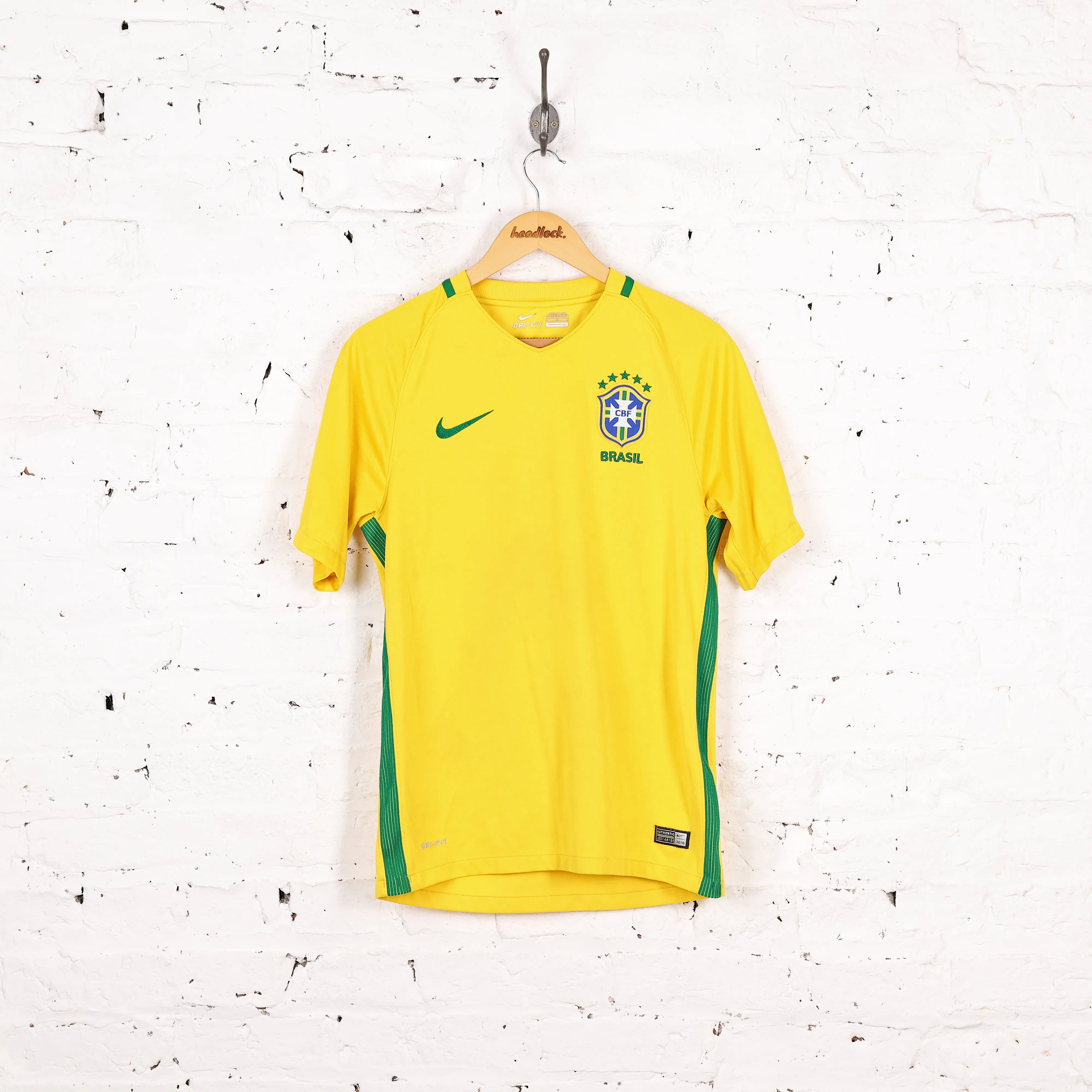 Brazil 2016 Home Nike Football Shirt - Yellow - M