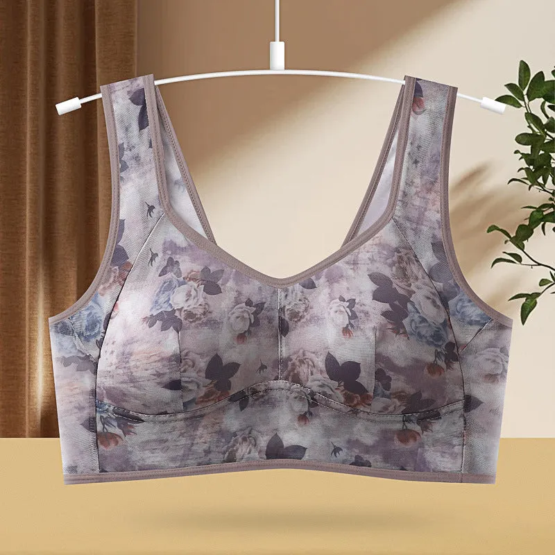 Breathable Ice Silk Lace Cooling Comfort Bra for Women