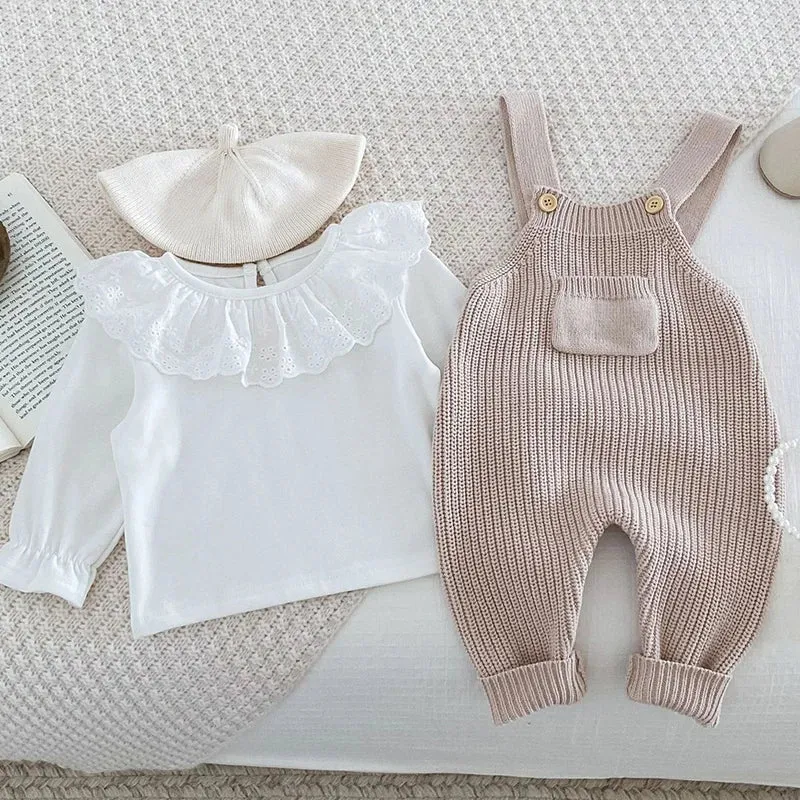 Breathable Knitted Sleeveless Romper Newborn Baby
