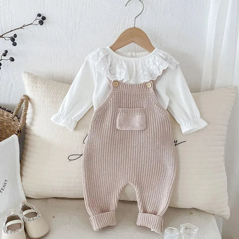 Breathable Knitted Sleeveless Romper Newborn Baby