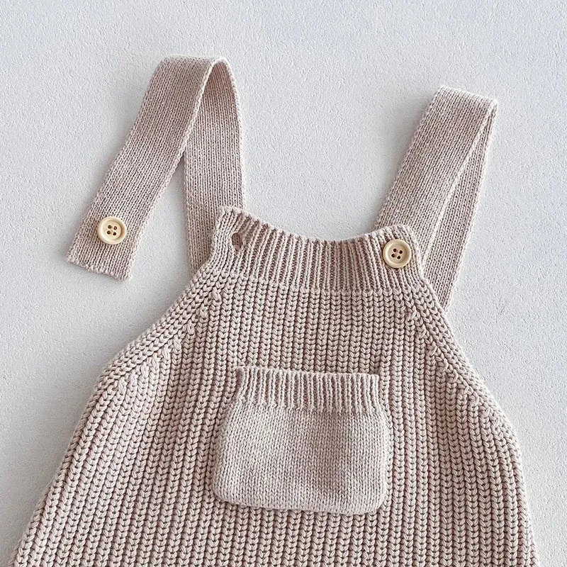 Breathable Knitted Sleeveless Romper Newborn Baby