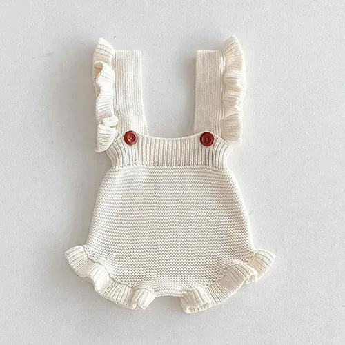 Breathable Knitted Sleeveless Romper Newborn Baby