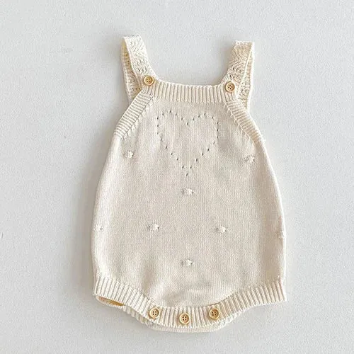 Breathable Knitted Sleeveless Romper Newborn Baby