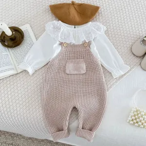 Breathable Knitted Sleeveless Romper Newborn Baby