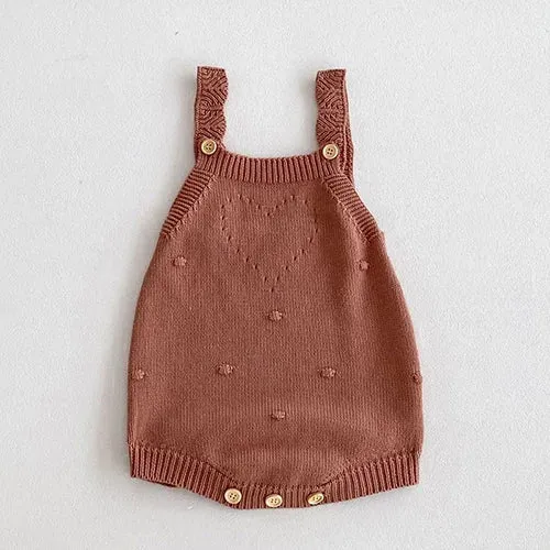 Breathable Knitted Sleeveless Romper Newborn Baby