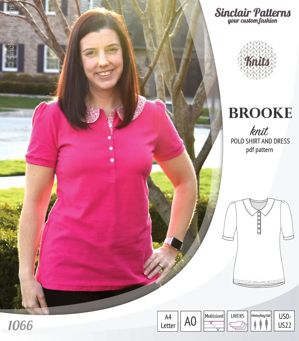 Brooke knit polo shirt and dress for women (PDF)