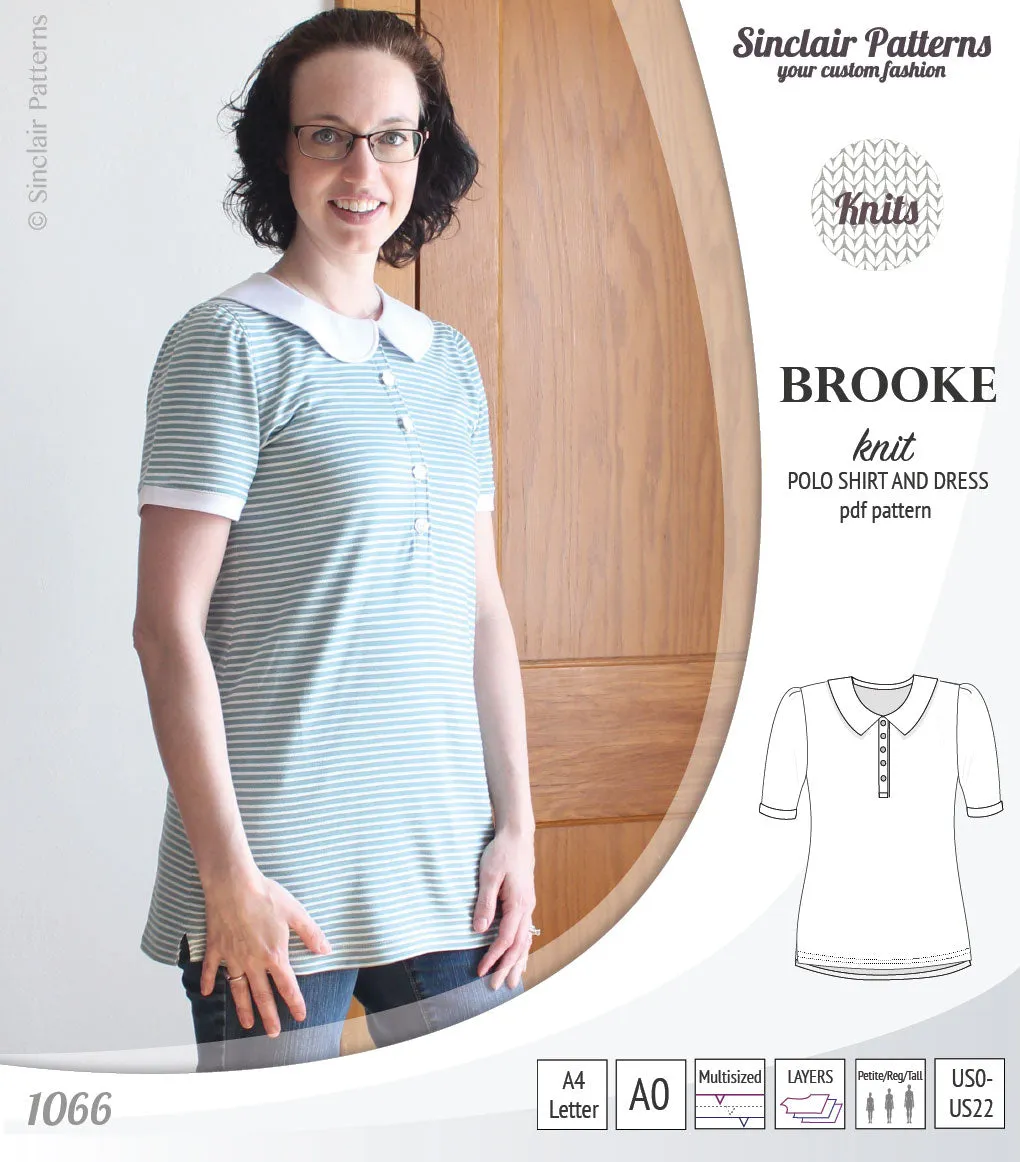 Brooke knit polo shirt and dress for women (PDF)
