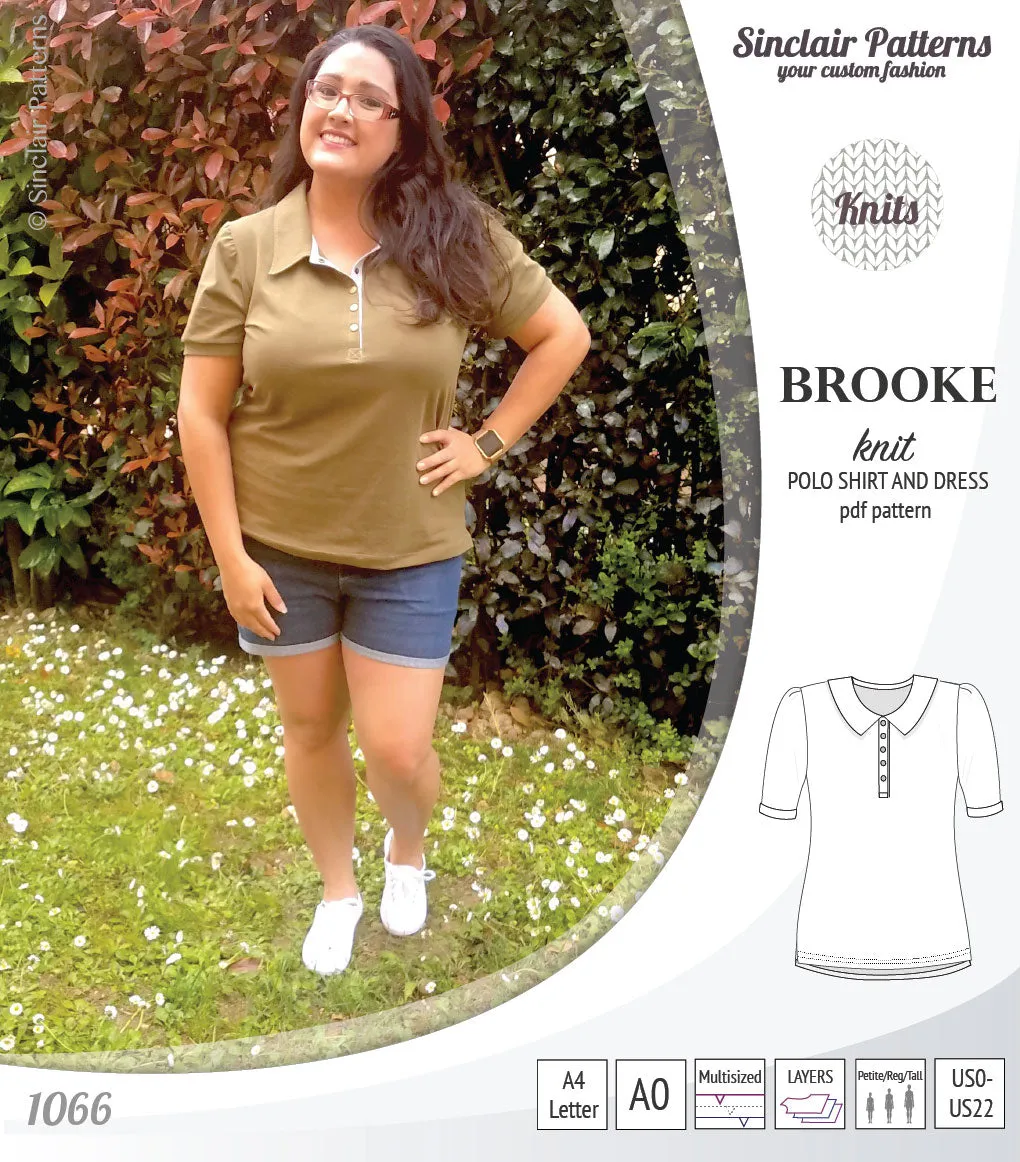 Brooke knit polo shirt and dress for women (PDF)