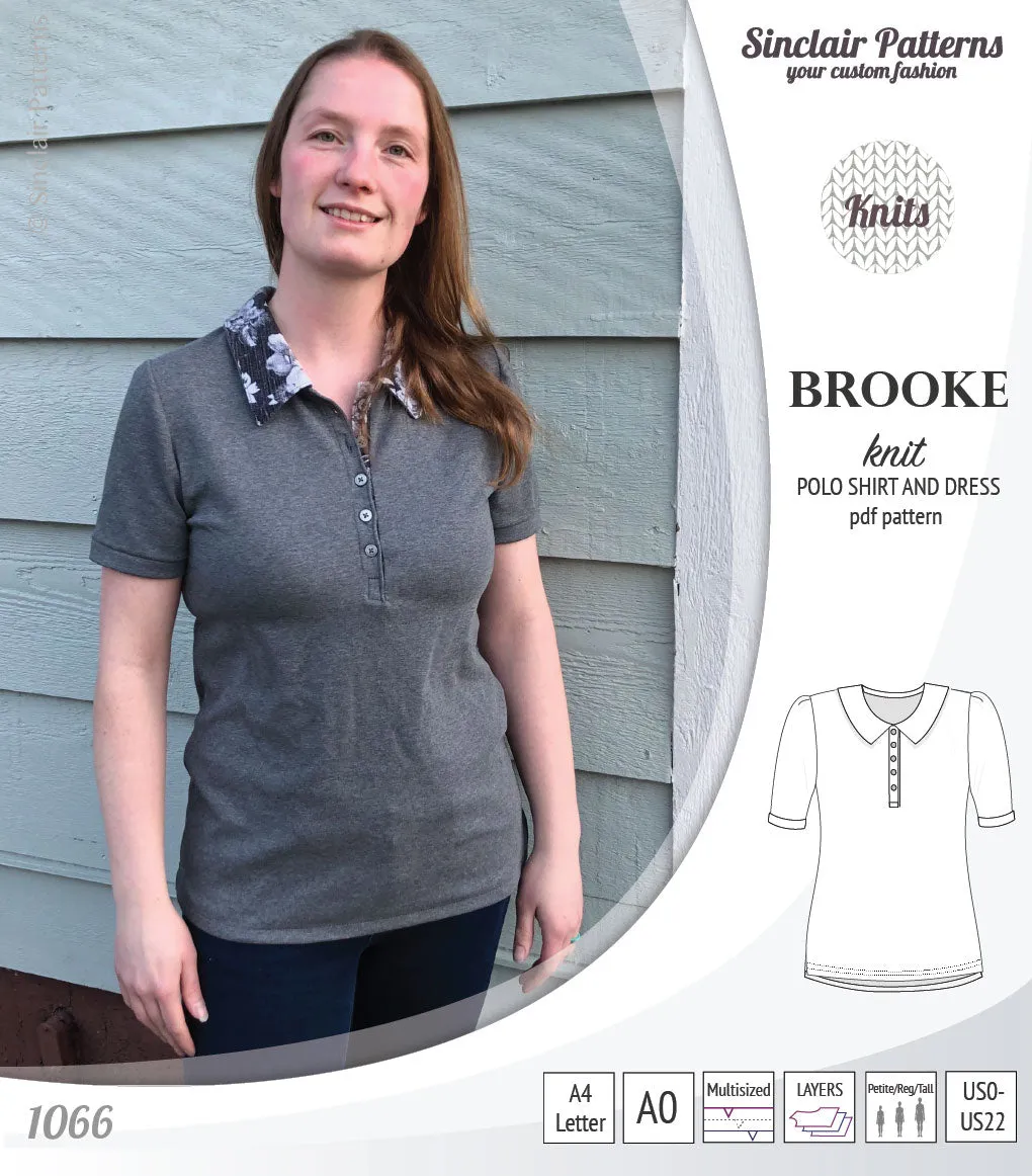 Brooke knit polo shirt and dress for women (PDF)