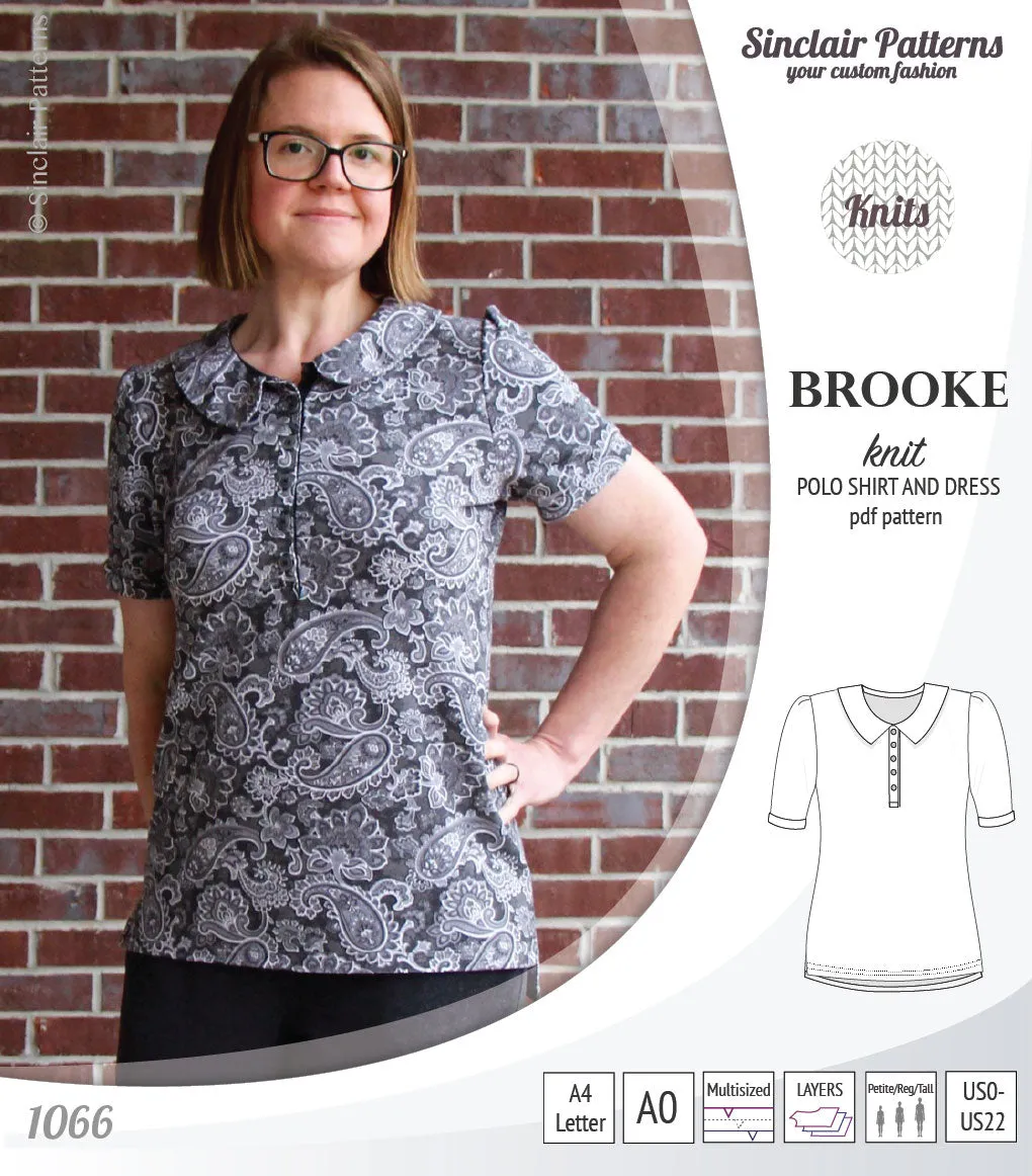 Brooke knit polo shirt and dress for women (PDF)