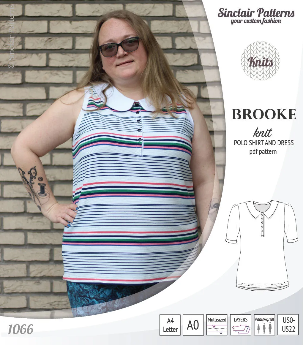 Brooke knit polo shirt and dress for women (PDF)