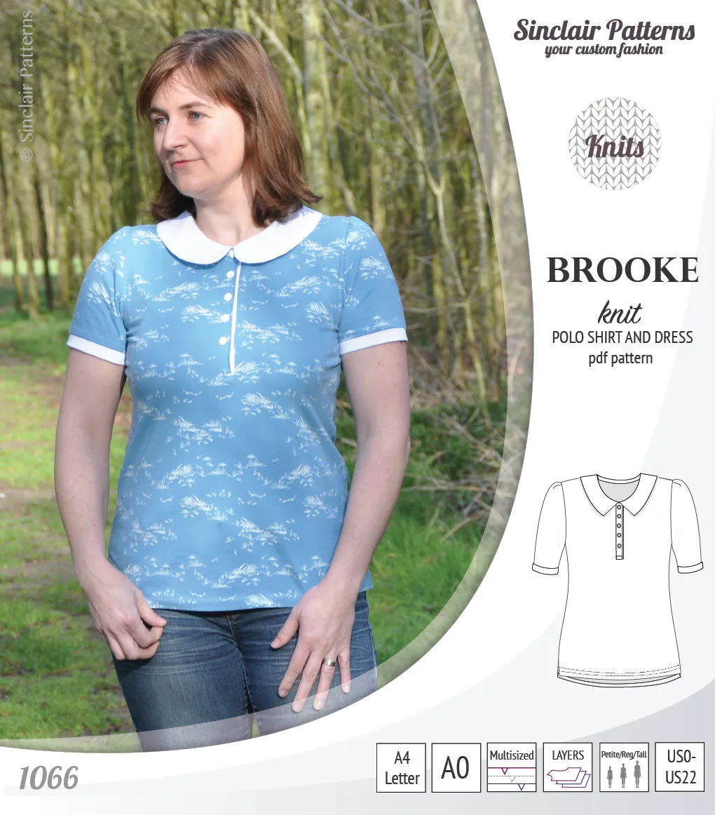 Brooke knit polo shirt and dress for women (PDF)