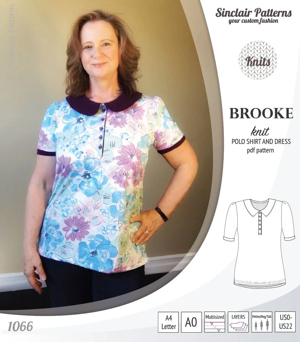 Brooke knit polo shirt and dress for women (PDF)
