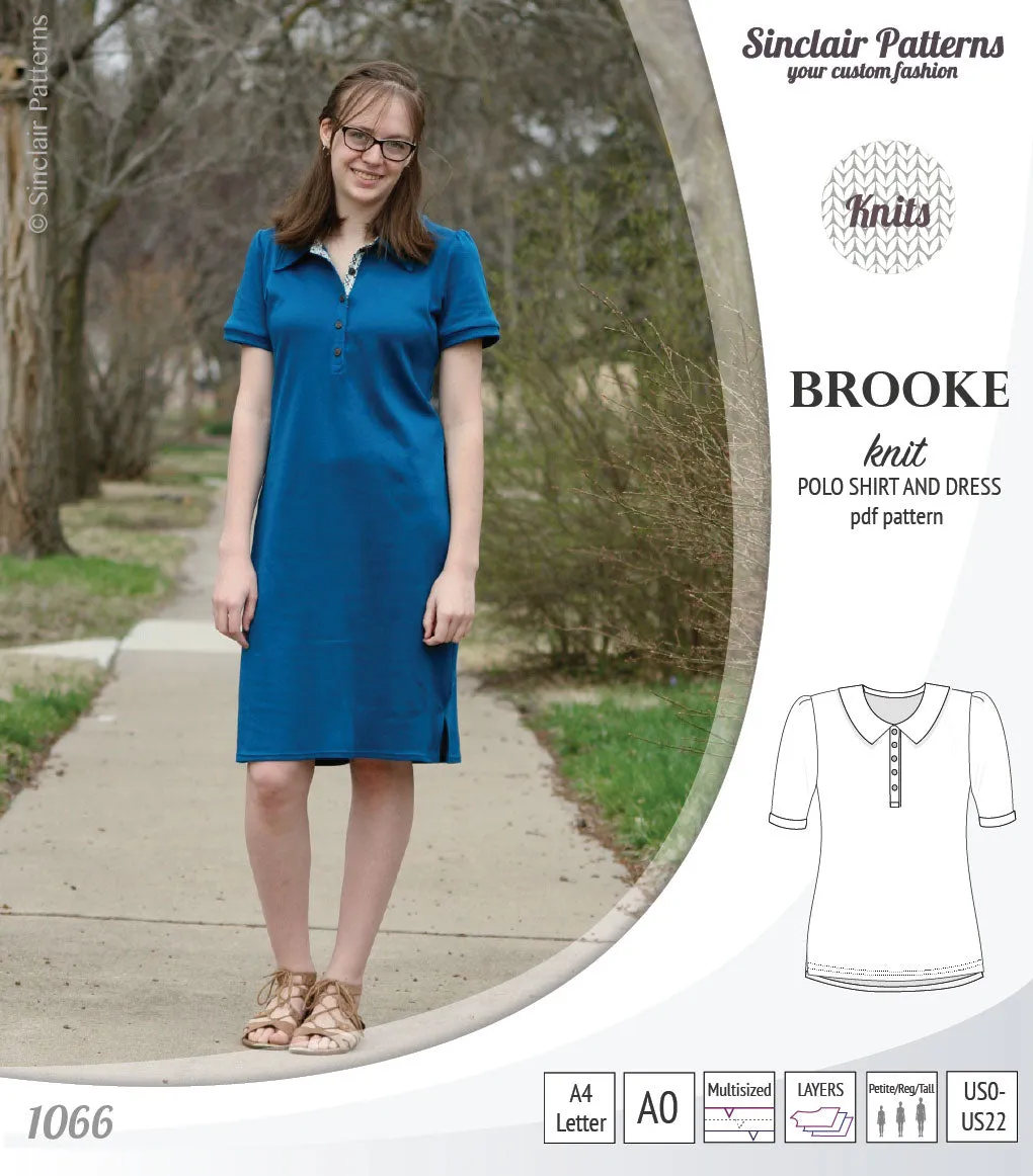 Brooke knit polo shirt and dress for women (PDF)
