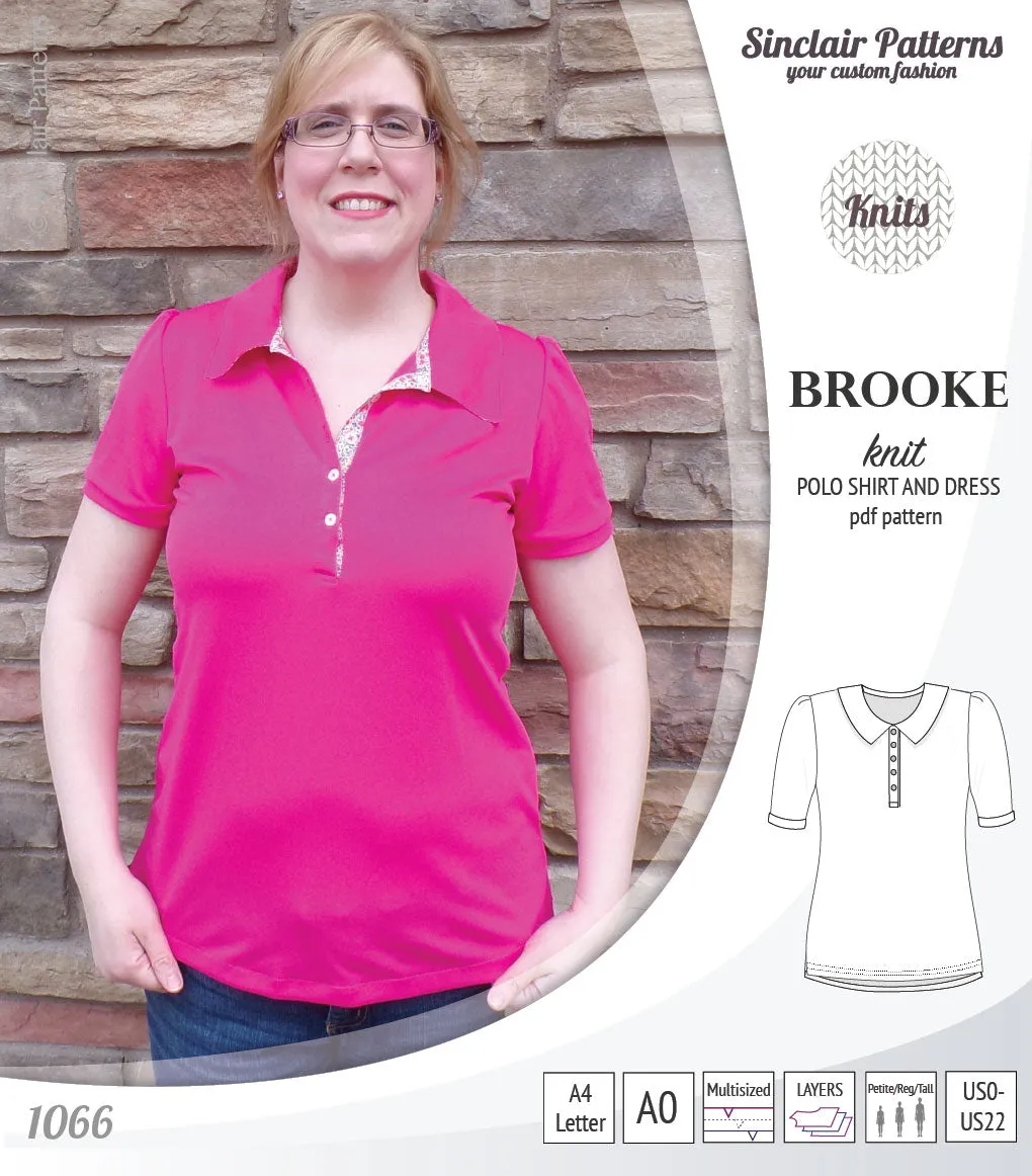 Brooke knit polo shirt and dress for women (PDF)