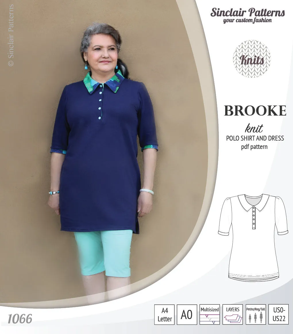 Brooke knit polo shirt and dress for women (PDF)