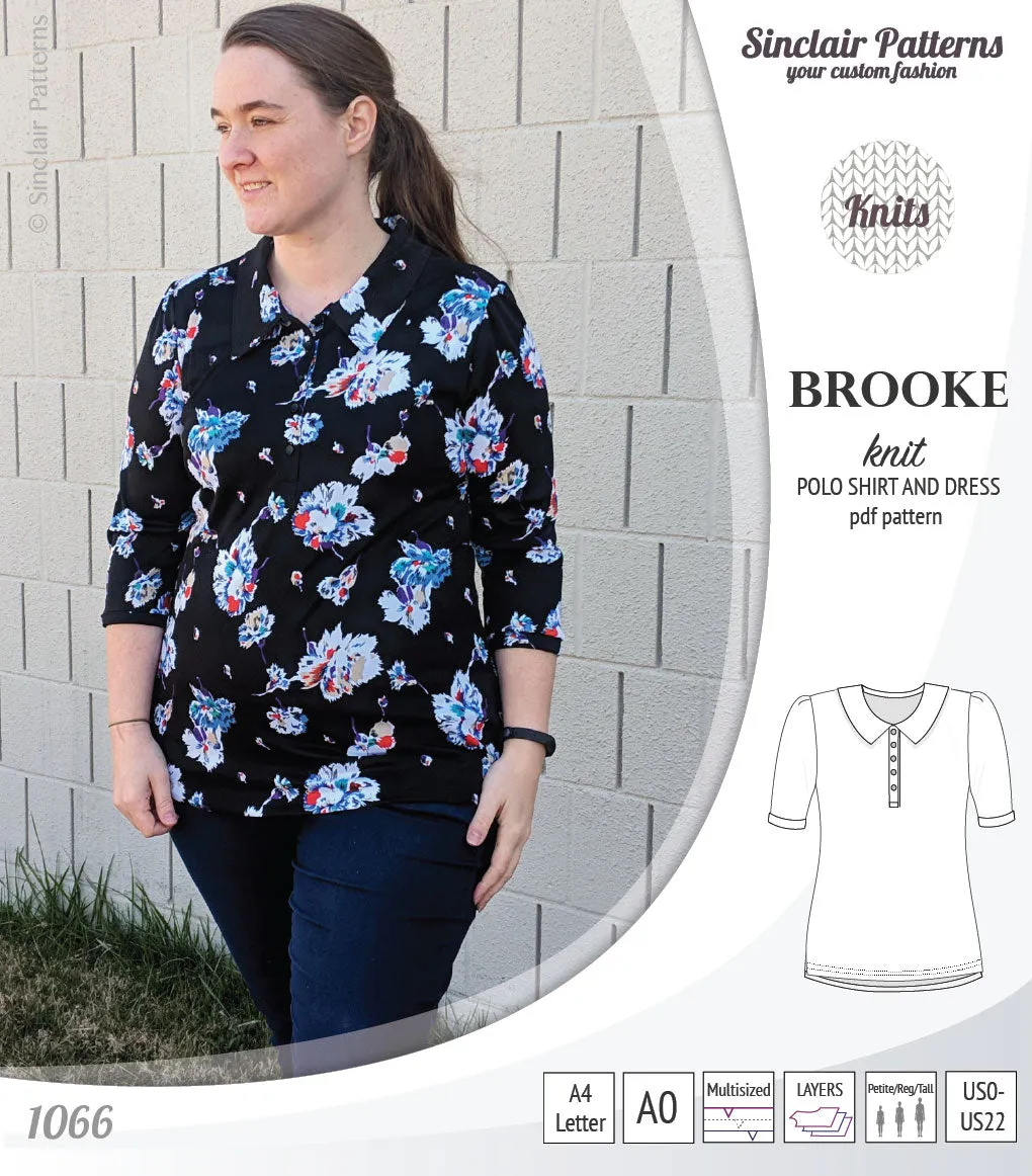 Brooke knit polo shirt and dress for women (PDF)