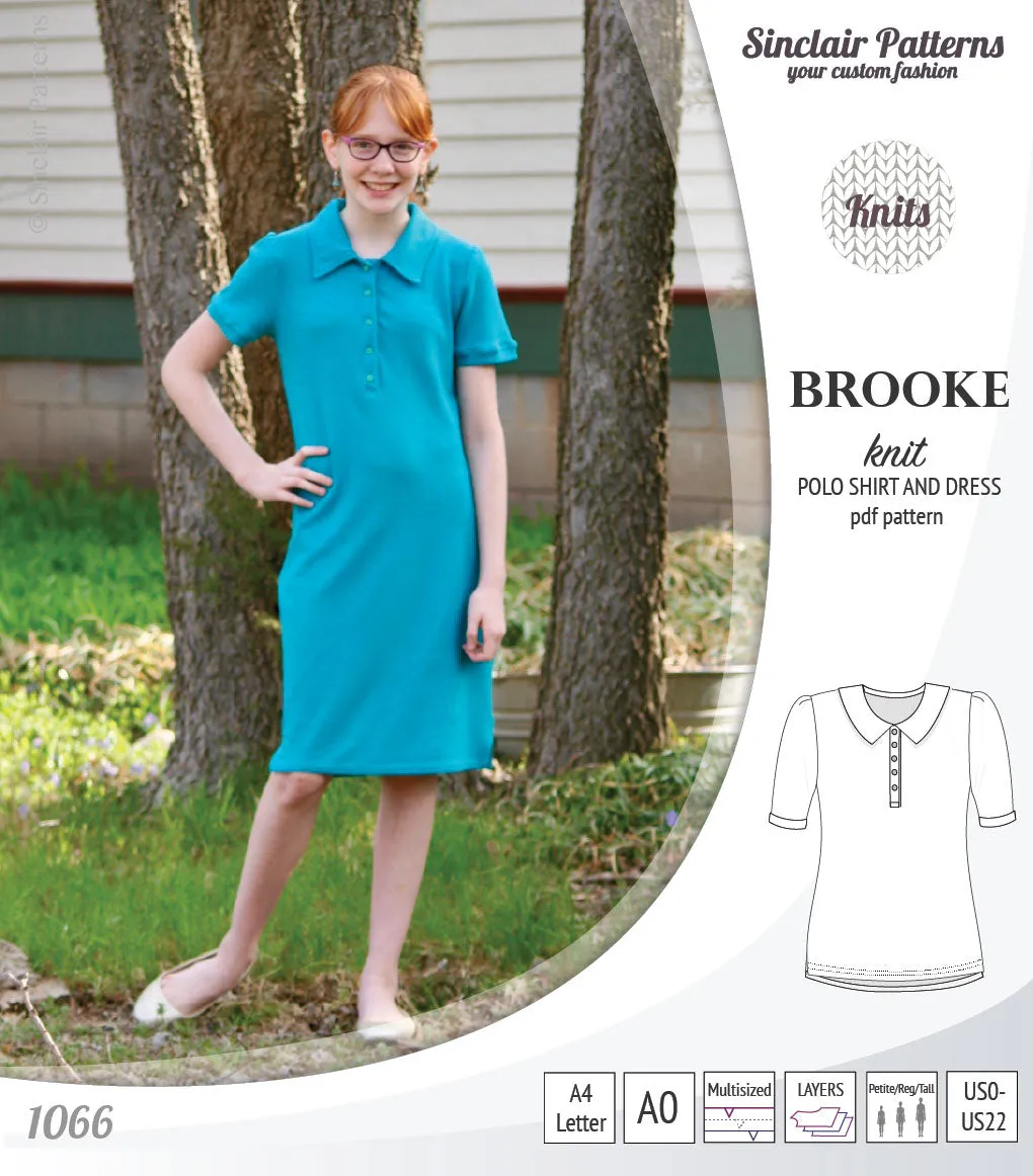 Brooke knit polo shirt and dress for women (PDF)